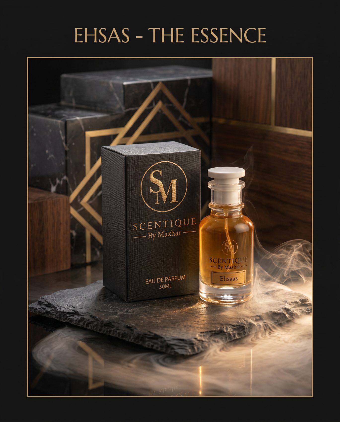 Ehsaas perfume bottle by Scentique by Mazhar