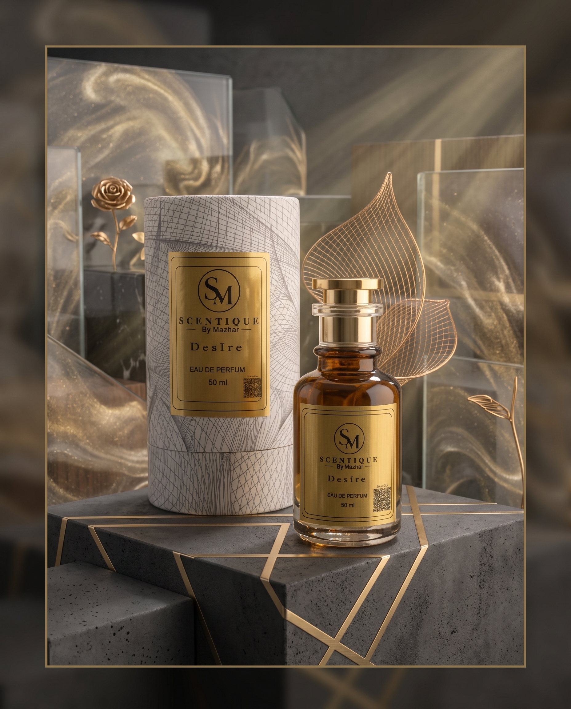 Desire perfume bottle by Scentique by Mazhar