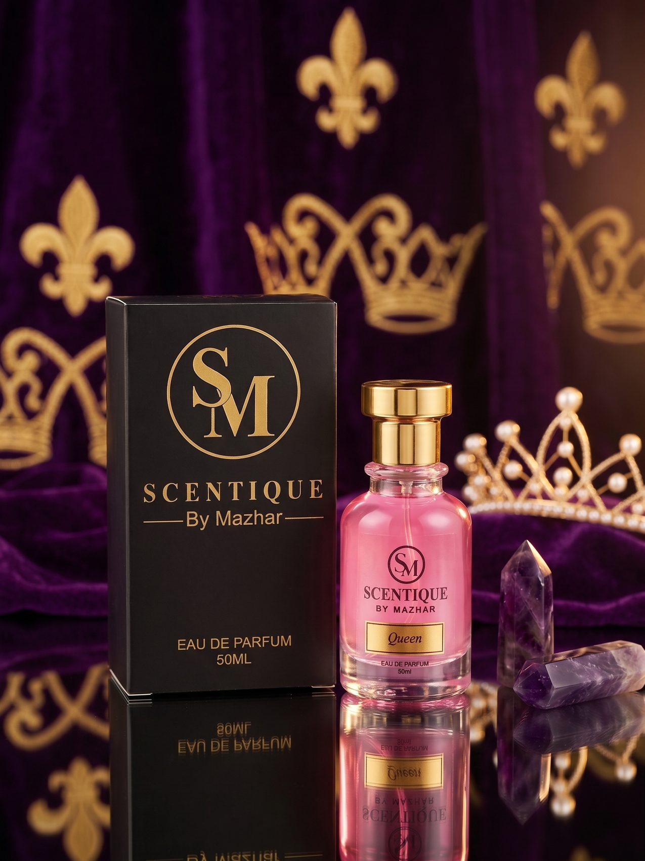 Queen perfume bottle