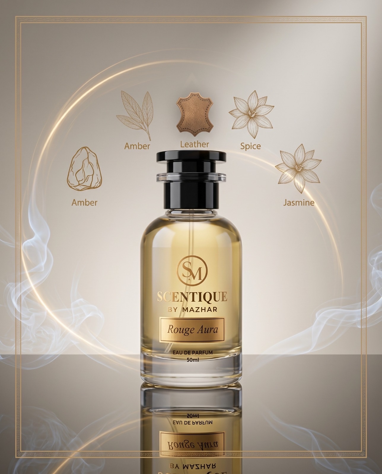 Rouge Aura perfume bottle by Scentique by Mazhar