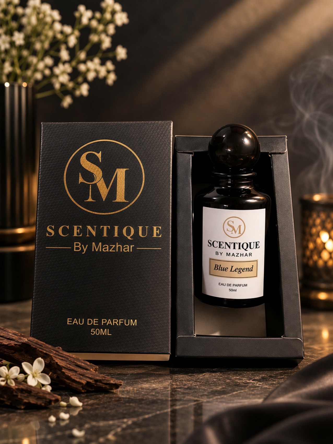 Blue Legend perfume bottle by Scentique by Mazhar